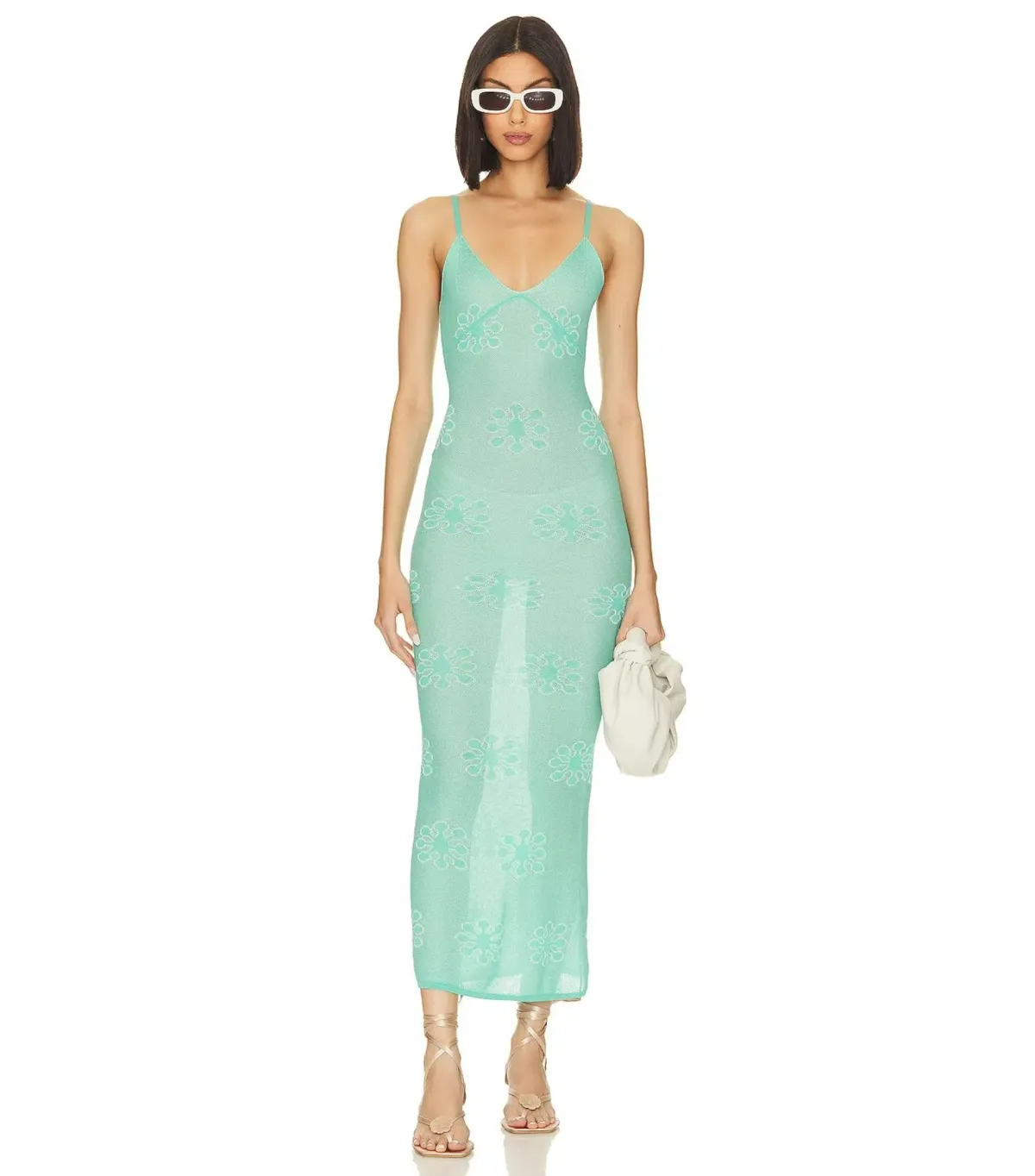 Asta Resort Delilah Dress in Aquamarine Size AU 8 for rent on The Volte - main image