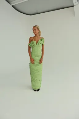 Rachel Gilbert Jensen Gown Pistachio Size AU 10  for rent on The Volte - image 6