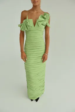 Rachel Gilbert Jensen Gown Pistachio Size AU 10  for rent on The Volte - image 4