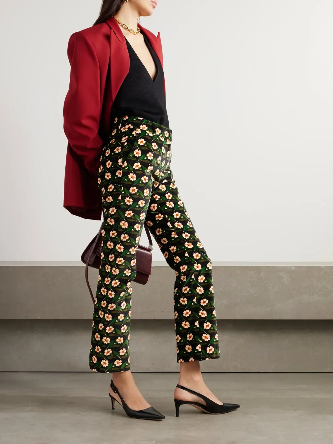 La Double J 24/7 Pants Mayfair Black in Cotton Velvet Size XS / AU 6 for rent on The Volte - main image