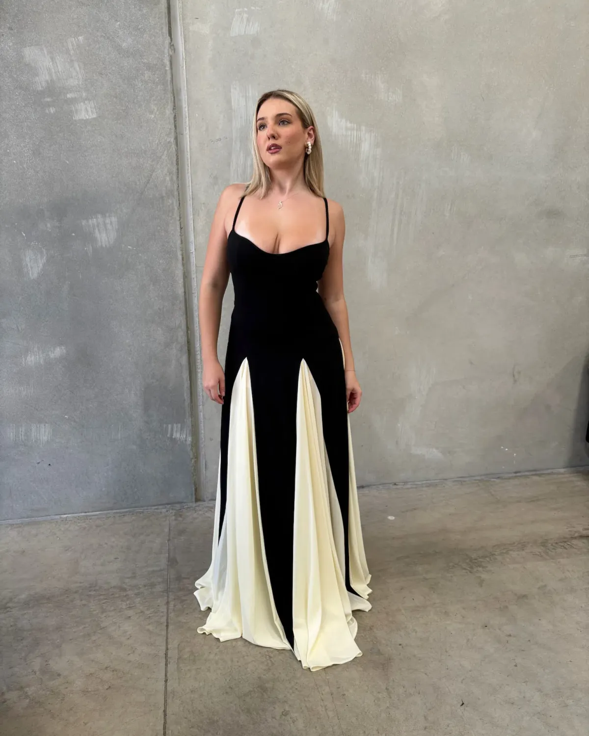 Arcina Ori Paloma Dress Black/White Size AU 12 for rent on The Volte - main image