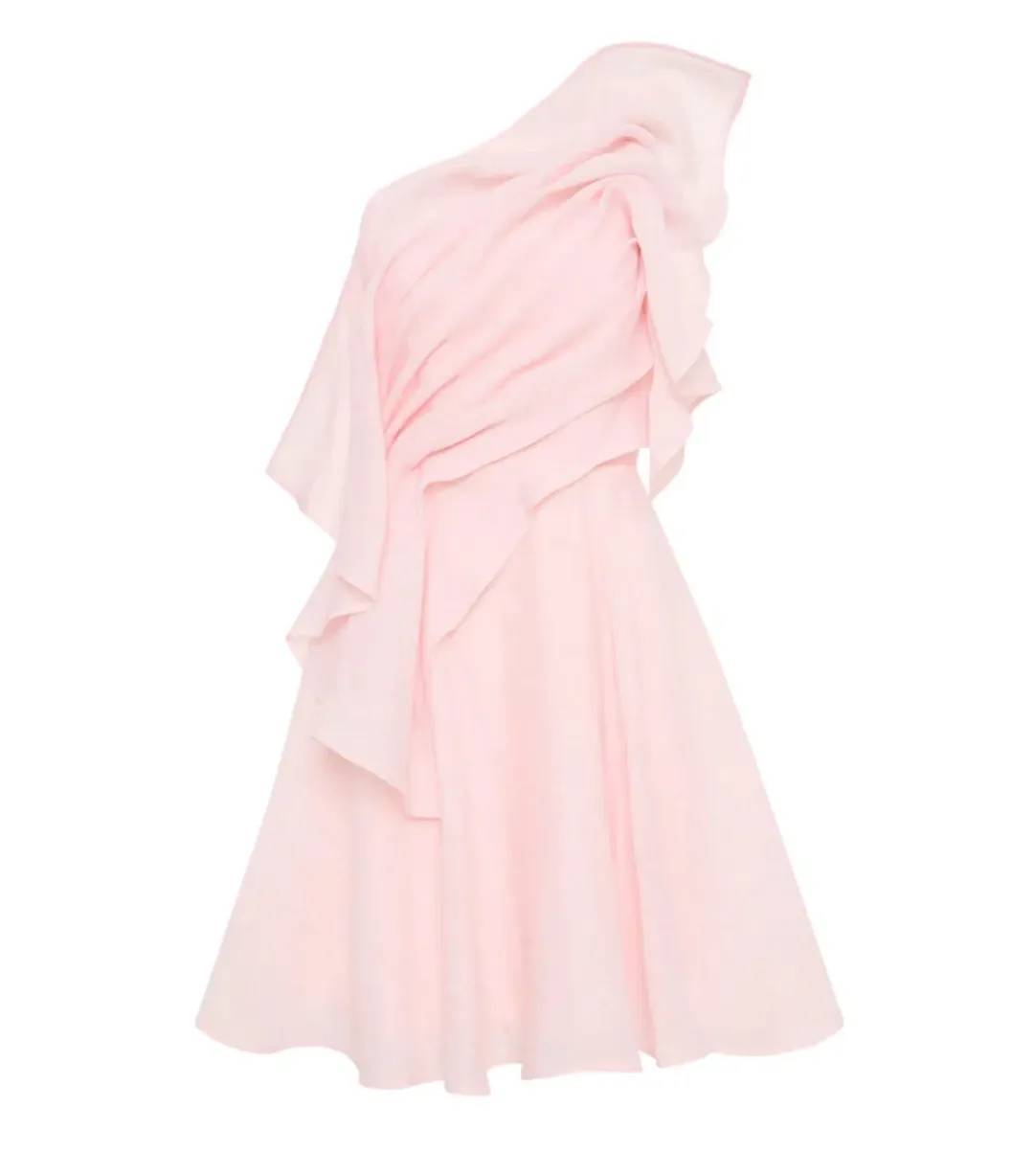 Aje Genesis Mini Dress Soft Pink Size AU 8 for rent on The Volte - main image