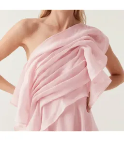 Aje Genesis Mini Dress Soft Pink Size AU 8 for rent on The Volte - image 3