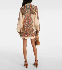 Zimmermann Ottie Skirt and Shirt Set in Multi Paisley Size 0 / AU 8 for rent on The Volte - image 3