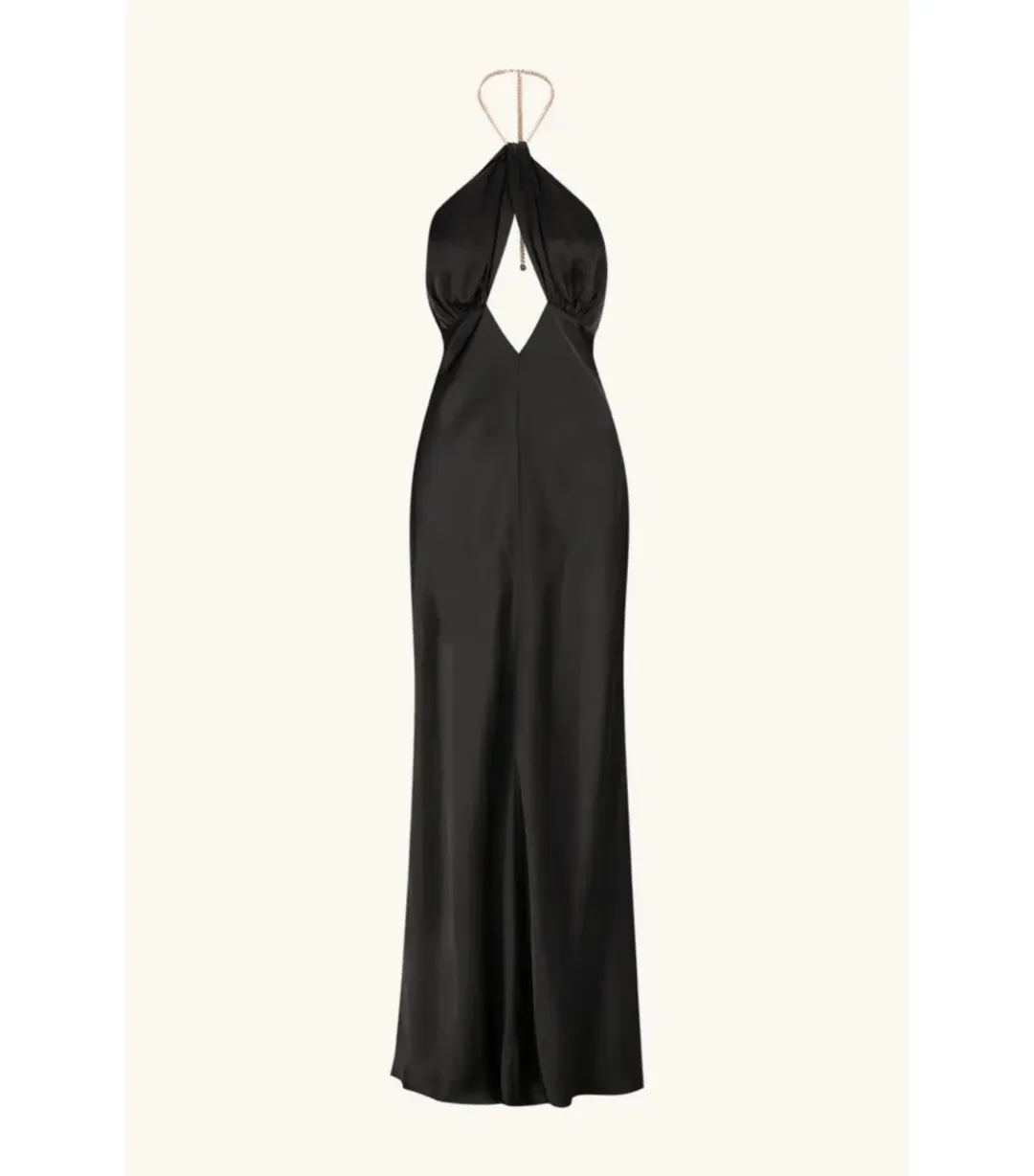 Shona Joy Lydie Chain Halter Neck Dress Black Size AU 8  for rent on The Volte - main image