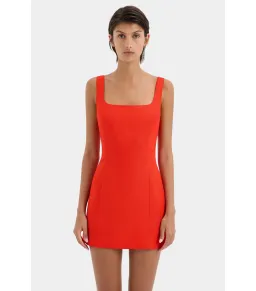 Sir the Label Iris Tie Mini Dress in Scarlet Red Size 1 / AU 8 for rent on The Volte - image 3