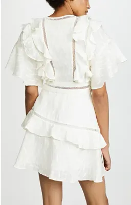 Acler Basque Mini Dress in Ivory White Size AU 6 for rent on The Volte - image 2