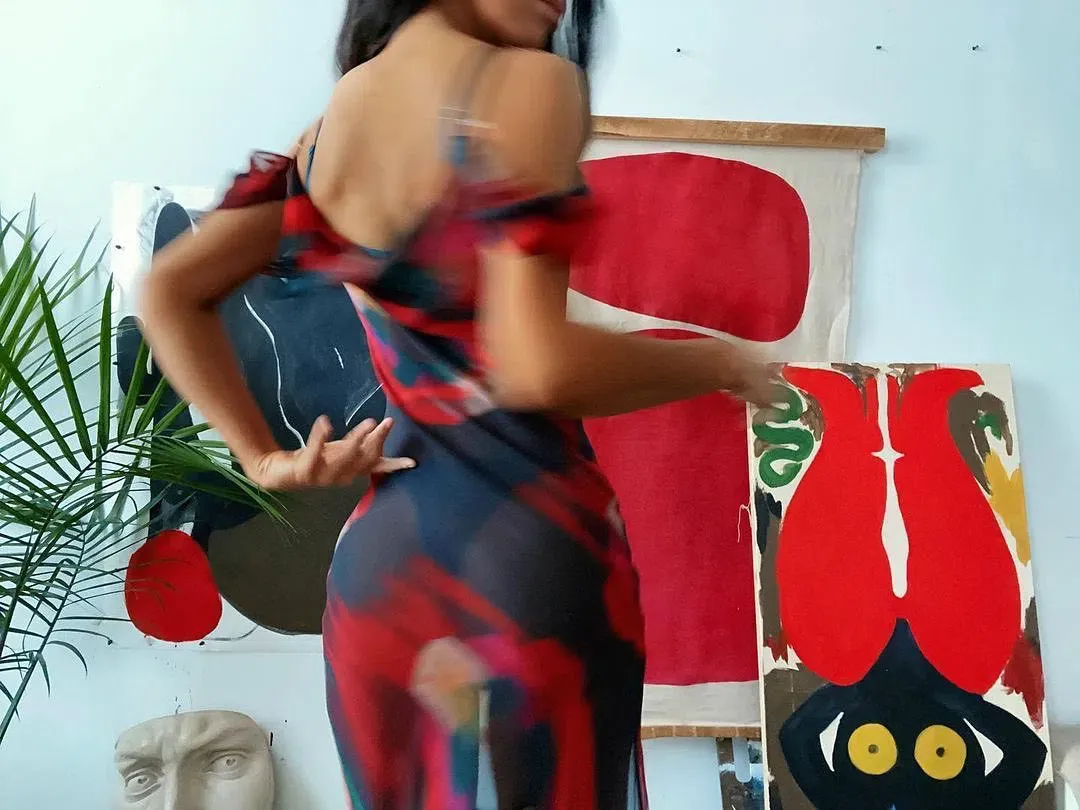 Rat & Boa Adriana Dress Print Size S / AU 8  for rent on The Volte - main image