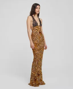 Rat & Boa Akima Leopard Slip Dress Print Size S / AU 8 for rent on The Volte - image 1
