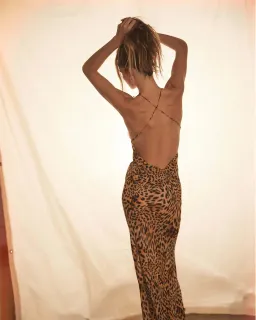 Rat & Boa Akima Leopard Slip Dress Print Size S / AU 8 for rent on The Volte - image 3