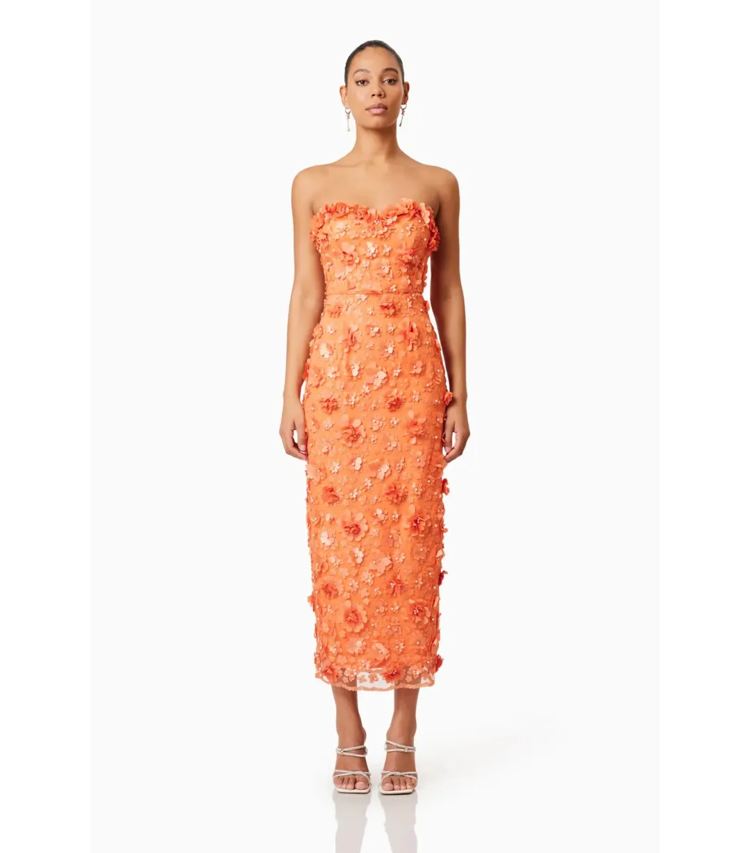 Elliatt Bluebell Midi Dress Orange Size L / AU 12 for rent on The Volte - main image