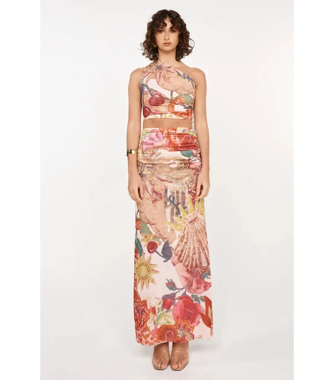 She Is OLLÁ Ophelia Midi Dress in Victor Print Size M / AU 10 for rent on The Volte - main image