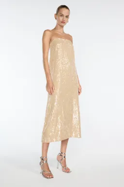 Manning Cartell Light Angles Strapless Dress Gold Size S / AU 8 for rent on The Volte - image 2