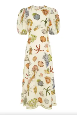 Alemais Sea Midi Dress Print Size 8  for rent on The Volte - image 4