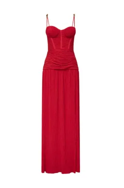 Manning Cartell Double Time Pleat Dress Red Size 8 for rent on The Volte - image 7
