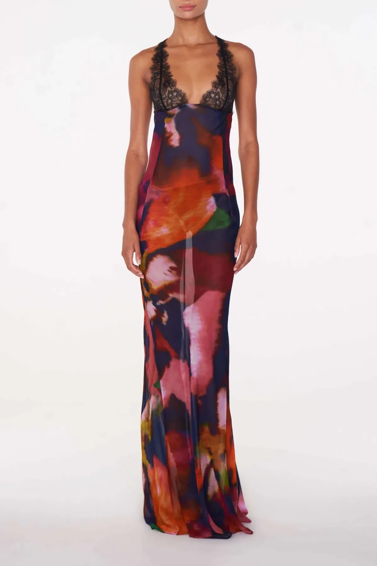 Rat & Boa Paola Floral Slip Dress Abstract Floral Size 10 for rent on The Volte - main image