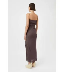 Camilla and Marc Emil Slip Midi Dress Brown Size AU 8 for rent on The Volte - image 3
