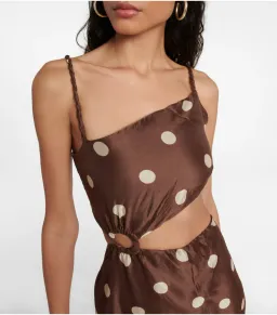 Sir The Label Vivi Asymmetrical Cut Out Dress in Marlon Polka Dot Print Size 1 / AU 8  for rent on The Volte - image 3