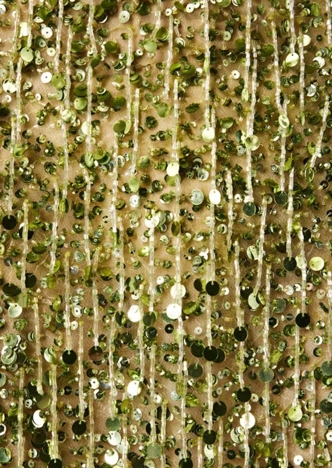 Asta Resort Yasmin Hand Beaded Mini Dress in Chartreuse Size Small / AU 8  for rent on The Volte - main image