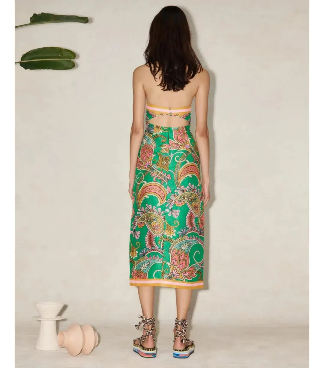 Alemais Marion Bodice Dress Green Size AU 6  for rent on The Volte - main image