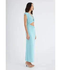 Benni Henri Twist Maxi Dress Aqua Size AU 6 for rent on The Volte - image 2