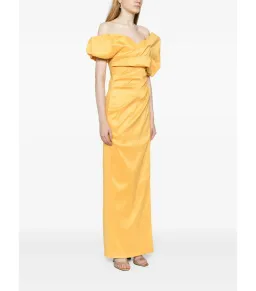 Rachel Gilbert Gia Off-shoulder Maxi Dress Yellow Size 3 / AU 12 for rent on The Volte - image 3