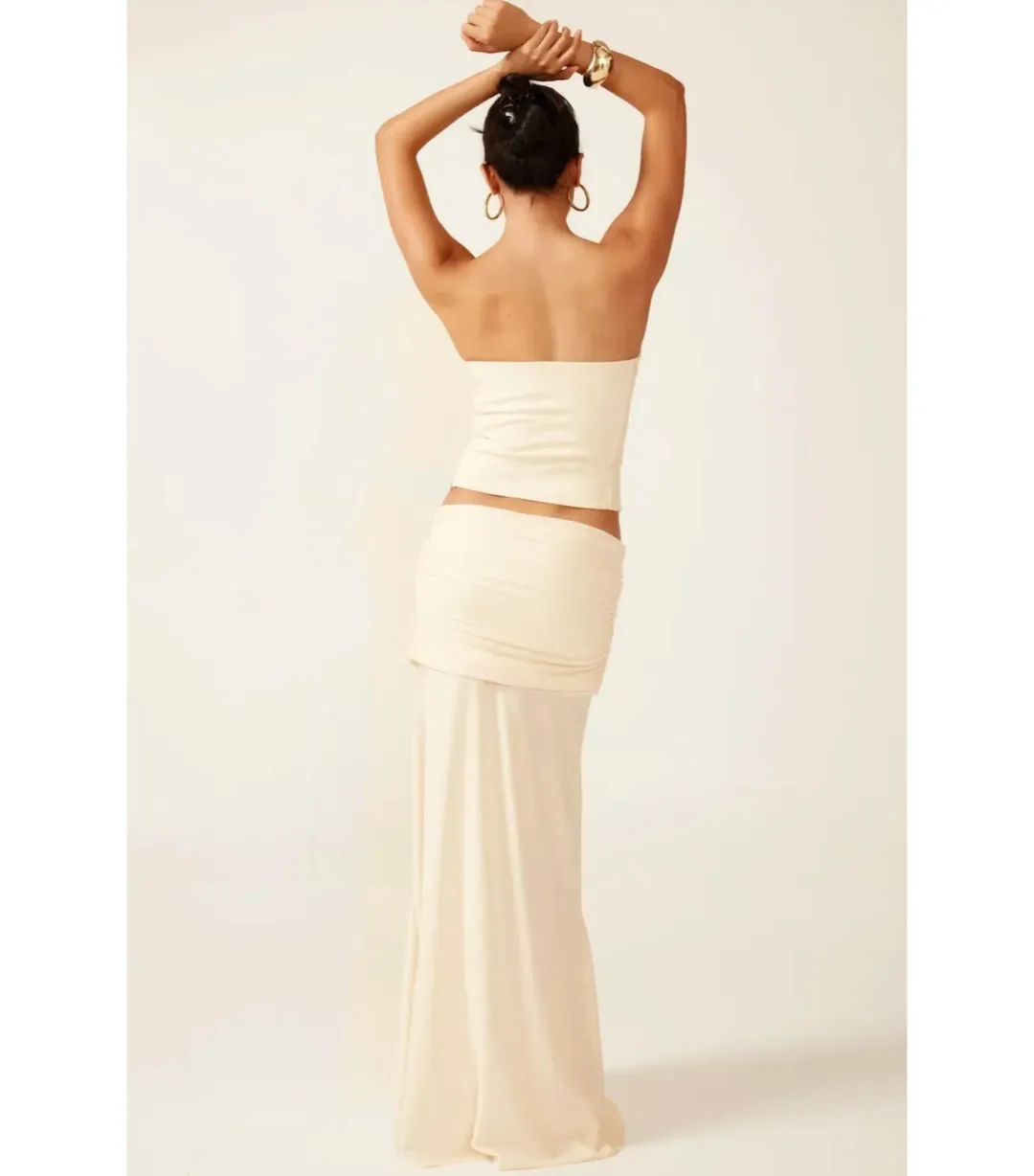 Ance Gria Jude Top and Skirt in Ivory Size S / AU 8 for rent on The Volte - main image