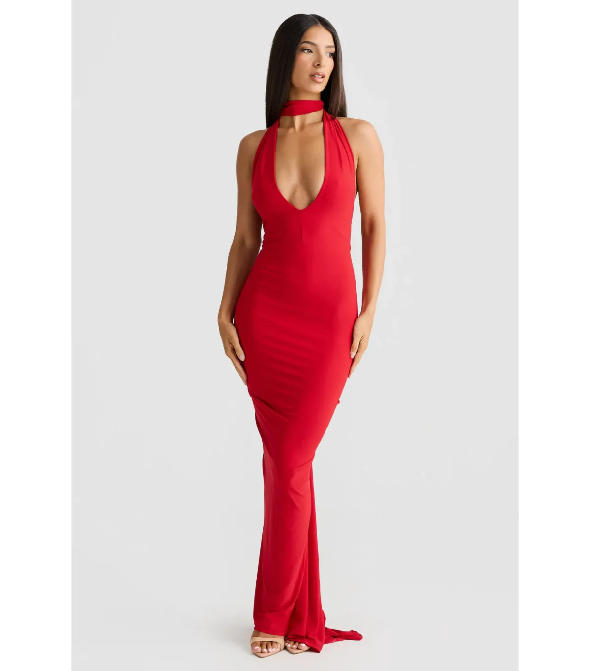 Melani the label Arabella Dress in Red Size AU 6 for rent on The Volte - main image