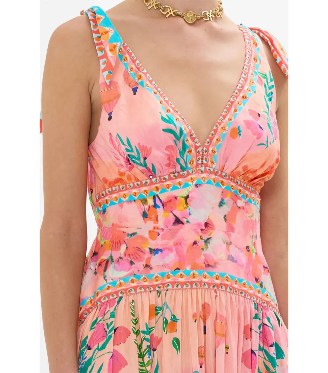Camilla Tie Shoulder Dress in Sister Sunset Size AU 10 for rent on The Volte - main image