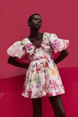 Aje Fleur Mini Dress in Collage Floral Size AU 10 for rent on The Volte - image 5