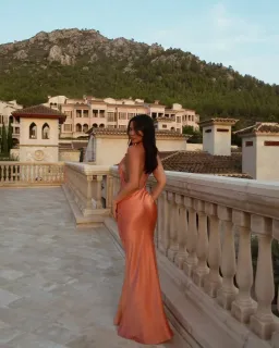 Arcina Ori Gaia Maxi Dress in Papaya Size XS / AU 6 for rent on The Volte - image 6