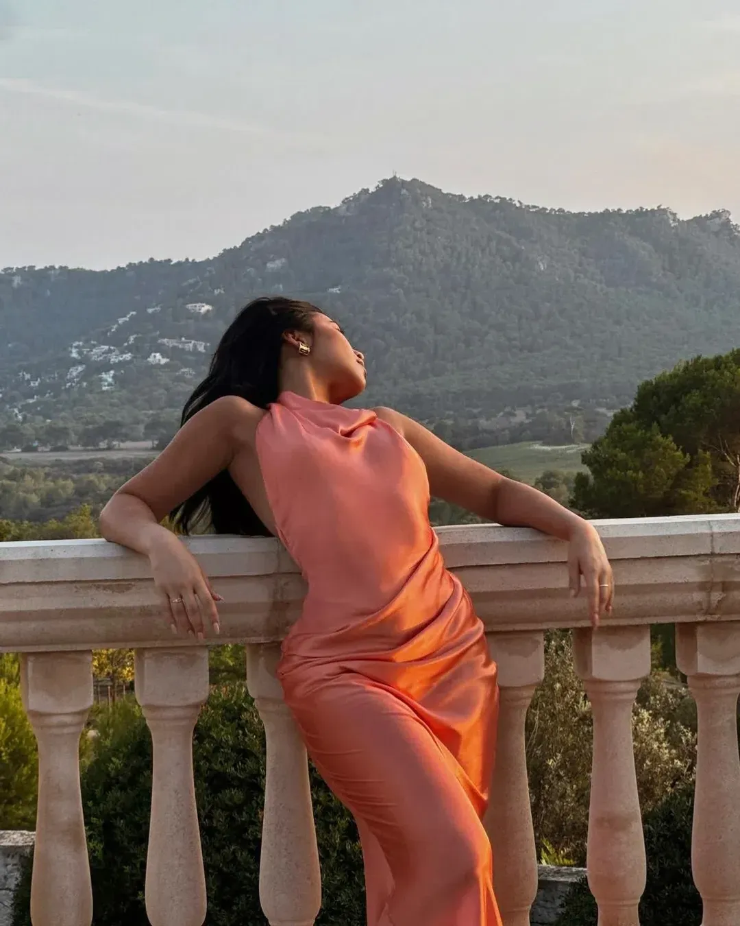 Arcina Ori Gaia Maxi Dress in Papaya Size XS / AU 6 for rent on The Volte - main image