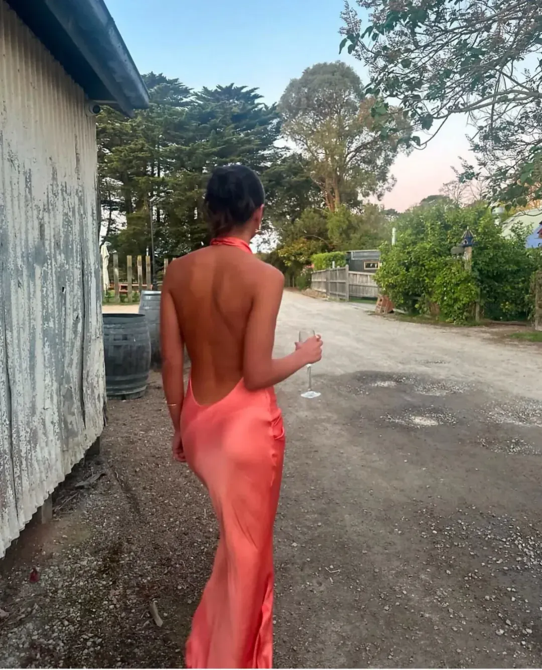 Arcina Ori Gaia Maxi Dress in Papaya Size XS / AU 6 for rent on The Volte - main image