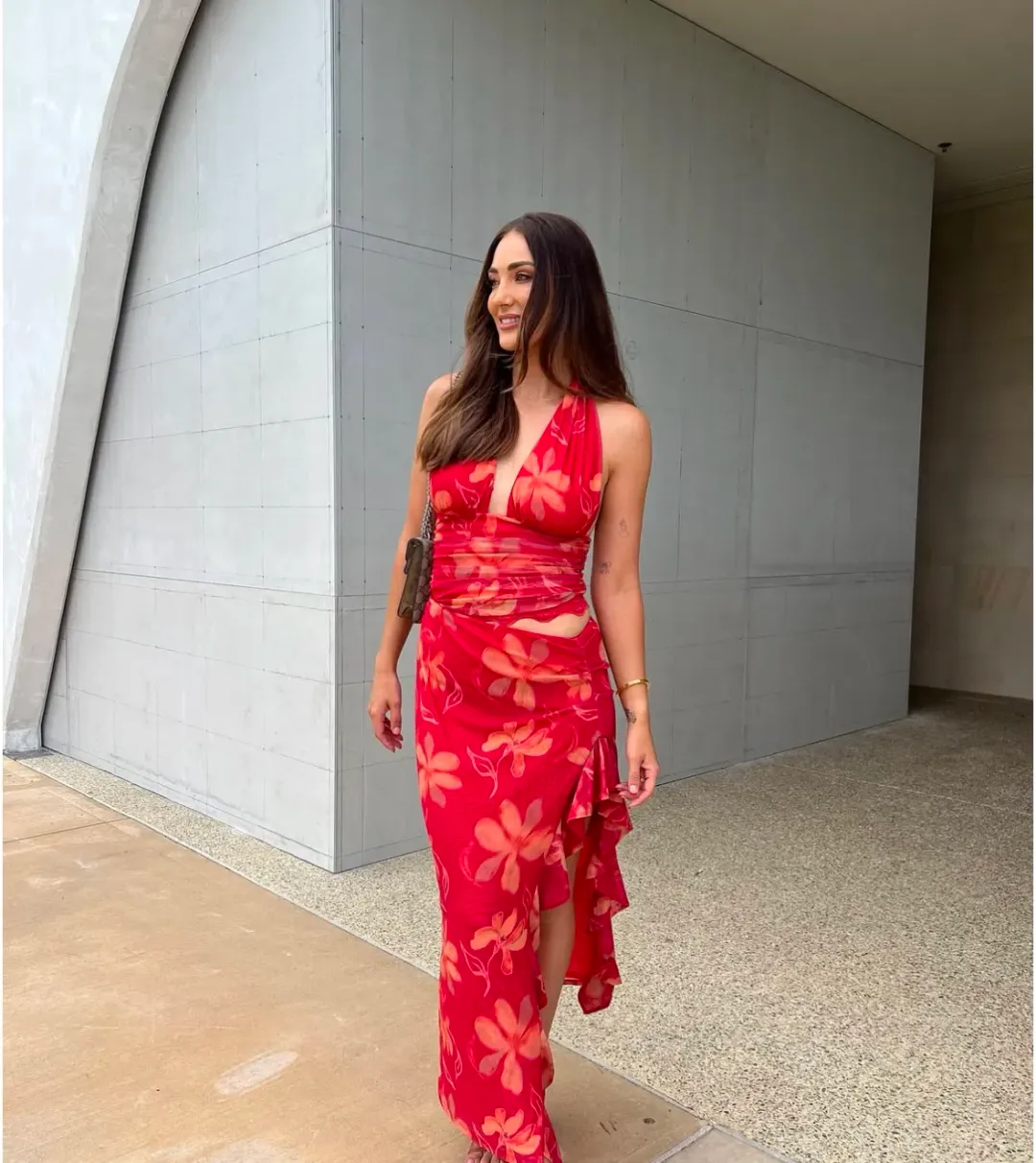 Benni Penelope Maxi Dress in Hibiscus Floral Size 8 for rent on The Volte - main image