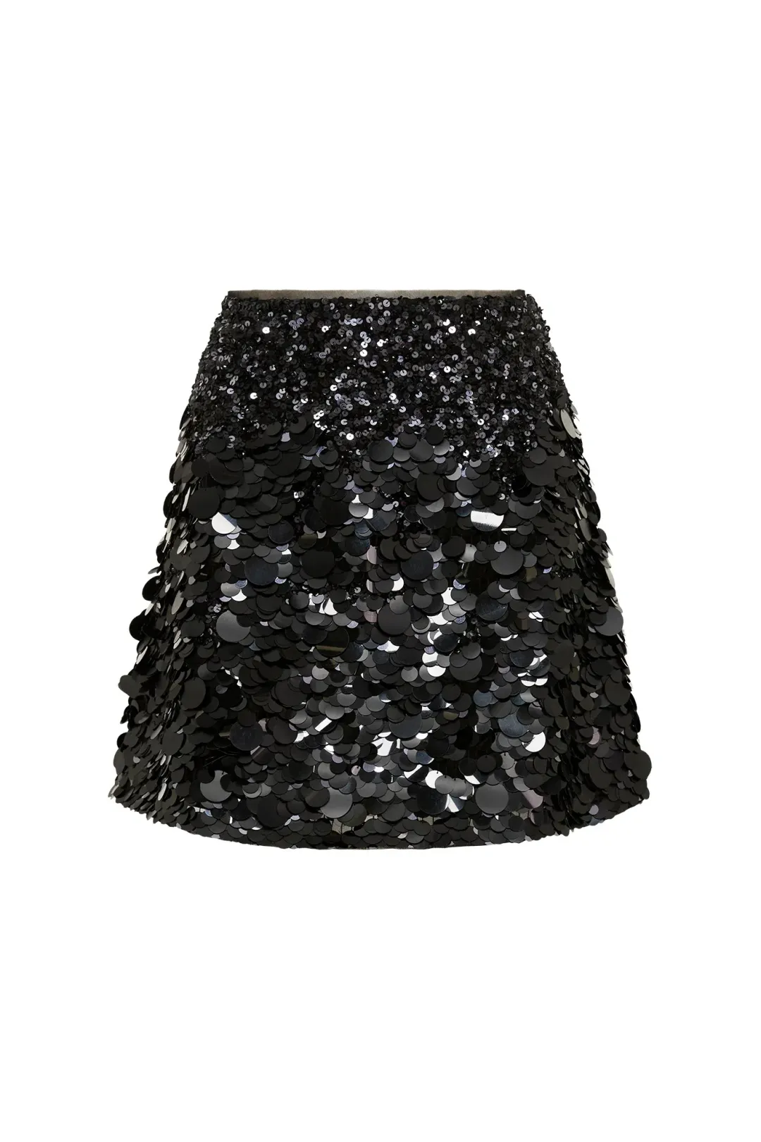 Aje Celeste Sequin Shell Top & Cherie Sequin Mini Skirt Set Black Size 12 for rent on The Volte - main image