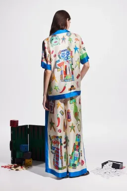 Alemais Rollers Silk Pant Multi Size 10 for rent on The Volte - image 3