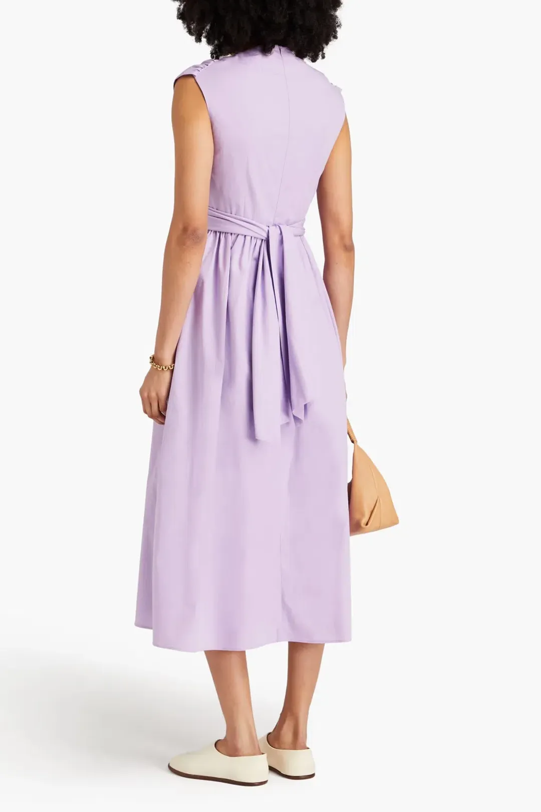 Tove Carine Twist Front Cutout Midi Dress Lilac Size 12 for rent on The Volte - main image