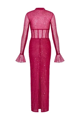 Dyspnea Vampress Midi Dress Pink Size 10 for rent on The Volte - image 3