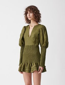 Joslin Studio - Morgan linen mini dress size 6 for rent on The Volte - image 1