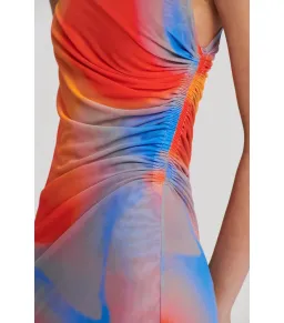 Scanlan Theodore Italian Watercolour Dress in Red/Blue Size AU 8  for rent on The Volte - image 4