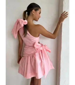 Alemais Aria One Shoulder Mini Dress in Quartz Size AU 12 for rent on The Volte - image 3