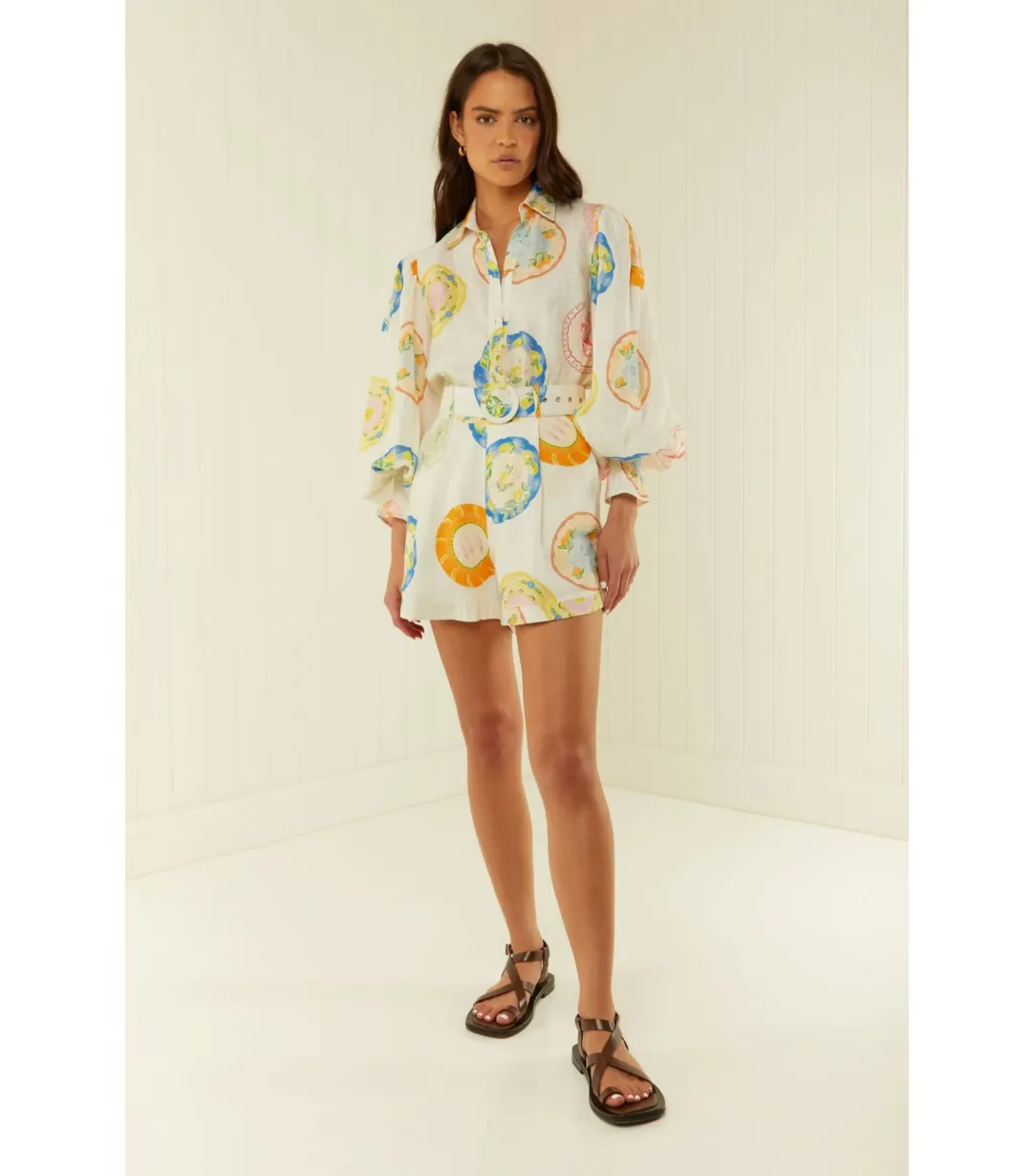 Palm Noosa Gili Shirt Size AU 12 and Short Size AU 10 Set in Plates for rent on The Volte - main image