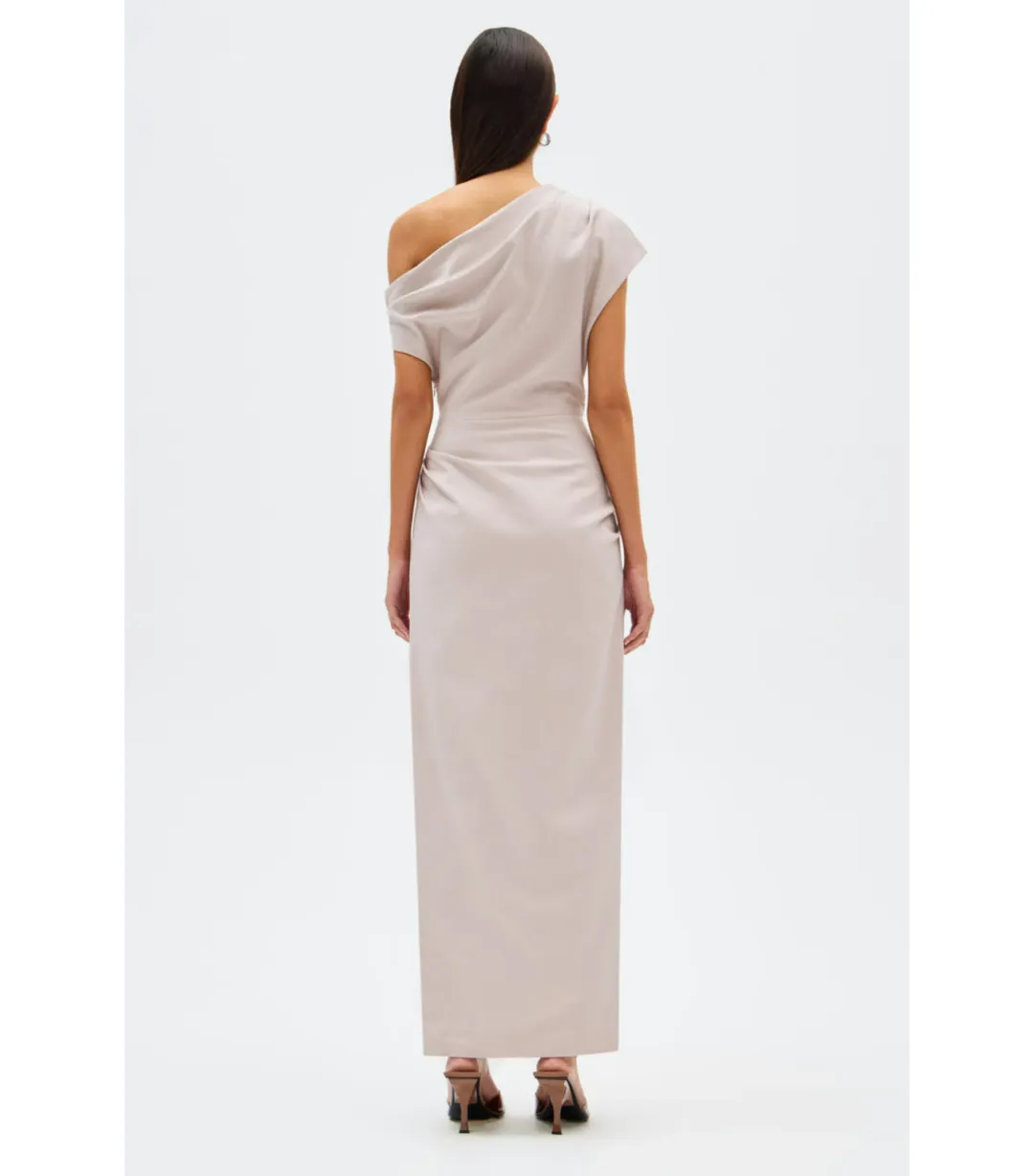 Misha Gia Midi Dress Faded Silver Size 6/XS for rent on The Volte - main image