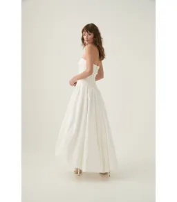 Aje Violette Bubble Hem Maxi Dress in Ivory Size AU 6 for rent on The Volte - image 3