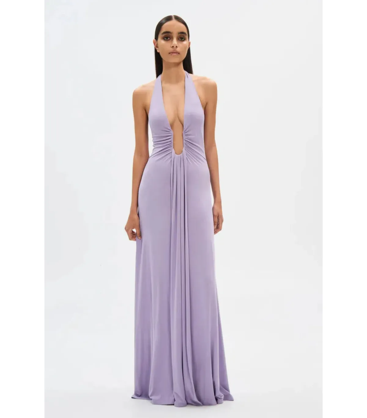 Misha Jennifer Cupro Maxi Dress in Lilac Size 6/XS for rent on The Volte - main image