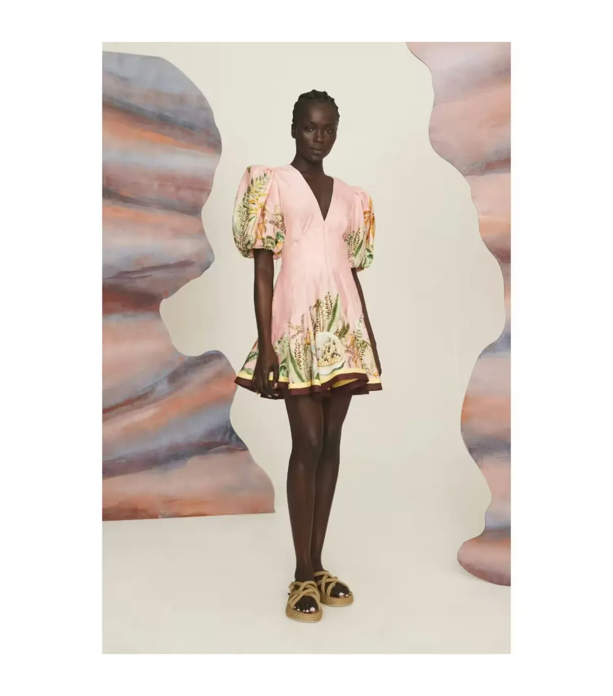 Alemais Papaya Mini Dress Pink Size AU 16 for rent on The Volte - main image