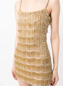 Rachel Gilbert Sadie Mini Dress Gold Size 2 / AU 10 for rent on The Volte - image 5