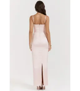 House Of CB Stefania Corset Maxi Dress Soft Peach Size AU 10 for rent on The Volte - image 3