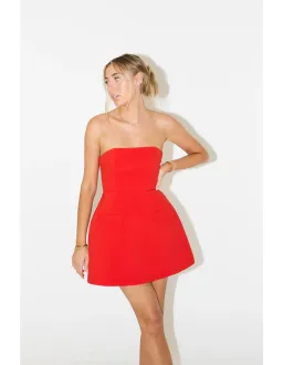 Odd Muse The Ultimate Muse Strapless Mini Dress Red Size 10 for rent on The Volte - image 2