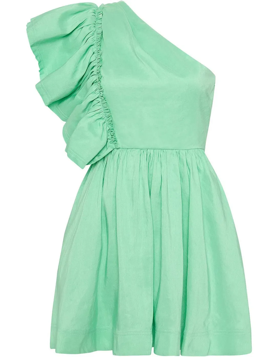 Aje Bonjour Asymetrical Mini Dress Mint Green Size 6 for rent on The Volte - main image
